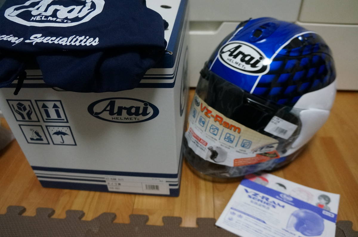 Arai VZ-RAM Taira blue タイラ ブルー Lサイズ 格子柄 平 忠彦 選手