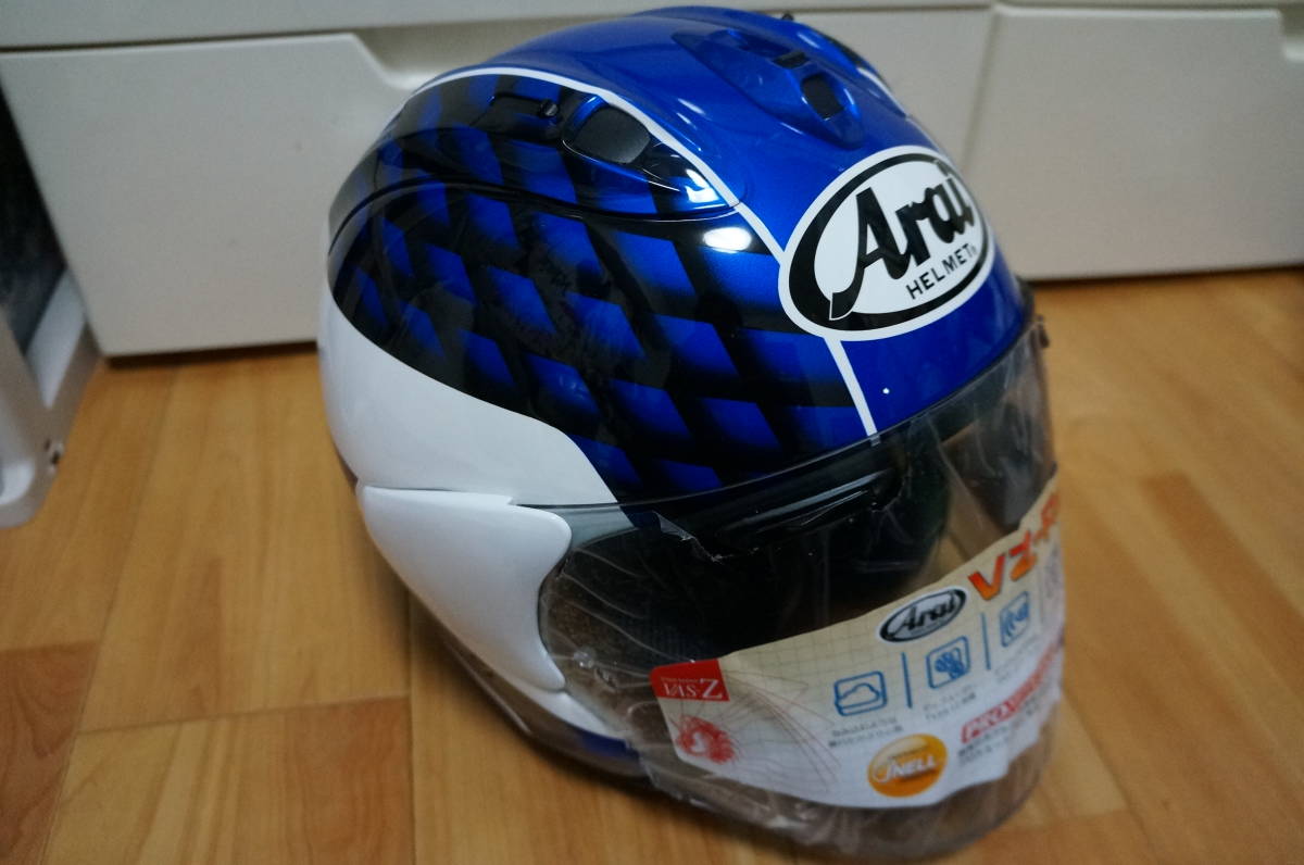 Arai VZ-RAM Taira blue タイラ ブルー Lサイズ 格子柄 平 忠彦 選手