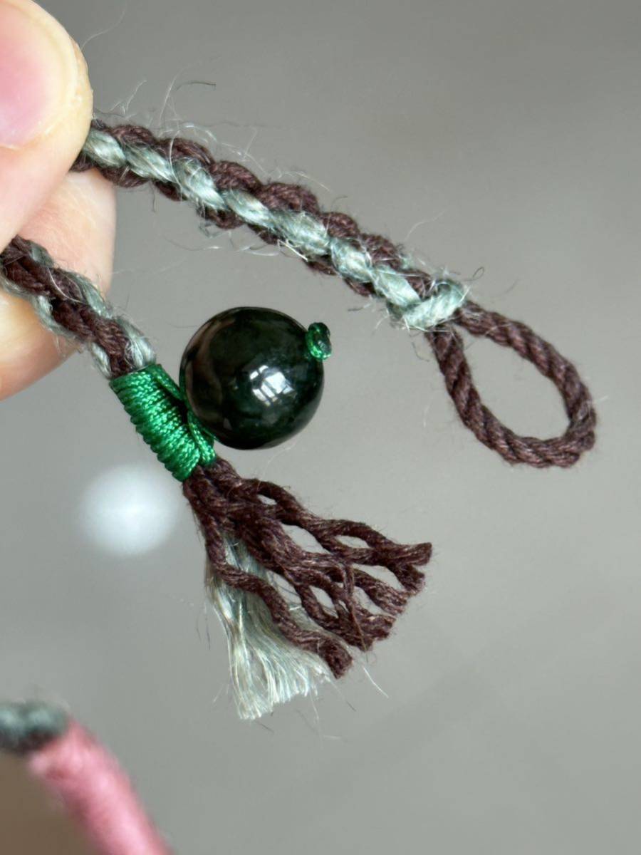 *.. ice kind navy blue color .. green color tube sphere pendant necklace ..[A. not yet processing ]