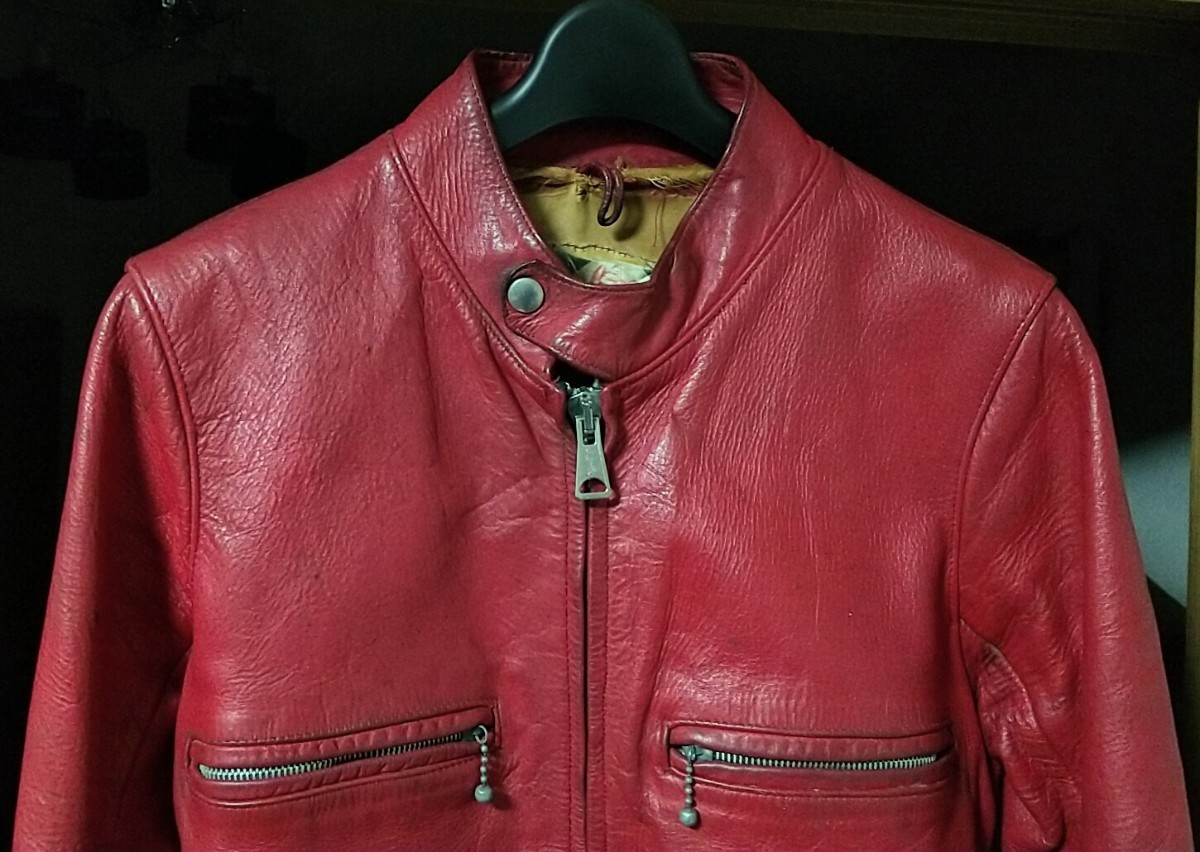 Highwayman highway man 70s single rider's jacket 36 red red lewis leathers Lewis Leathers long Jean 666 sport man 