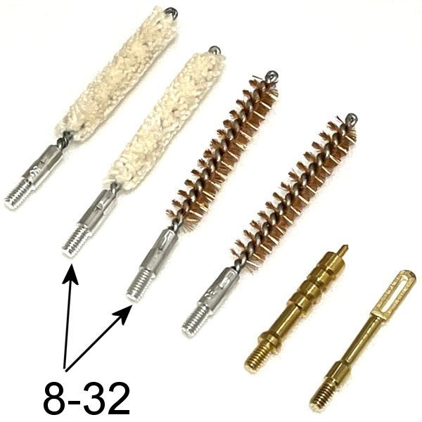 空気銃、ライフル ガンクリーニングキット 洗い矢 ロッド 8-32ネジ 7.62mm(30cal)/.308/30-06/.300/.303_画像5