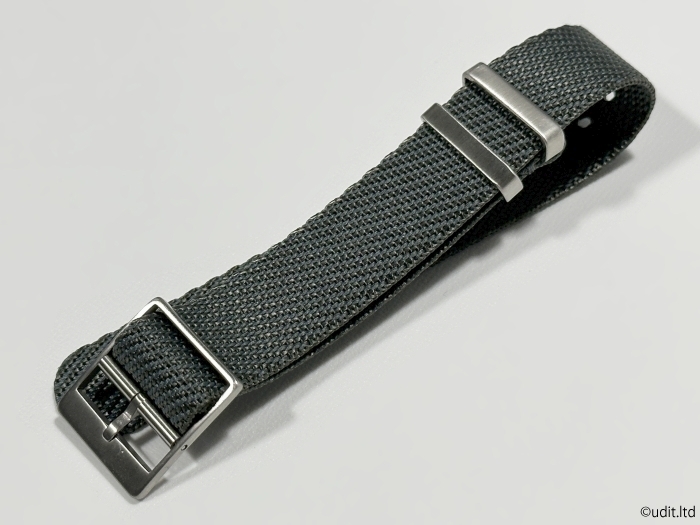 20mm high quality square strap wristwatch belt fabric NATO gray [ conform model Rolex Omega TAG Heuer etc. ]