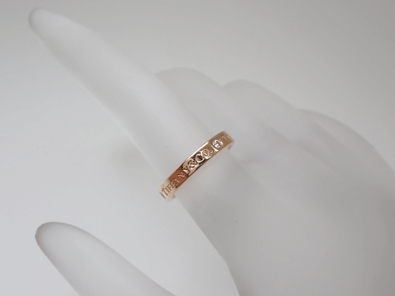 ティファニー TIFFANY&CO. フラット バンド 9号 リング ダイヤ 3P K18