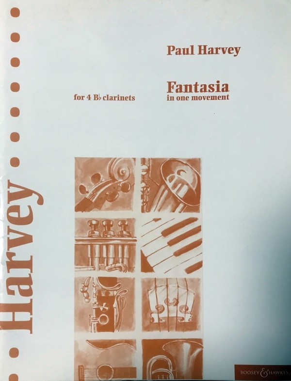 ポール・ハーヴェイ 第1楽章の幻想曲 (クラリネット四重奏）輸入楽譜 Paul Harvey fantasia in one movement 洋書_画像1