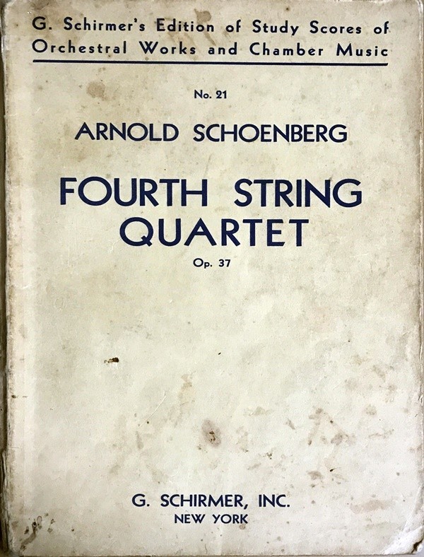 she-n bell k string comfort four -ply . bending no. 4 number Op.37 start ti* score import musical score SCHOENBERG fourth string Quartett Op.37 Study Score foreign book 