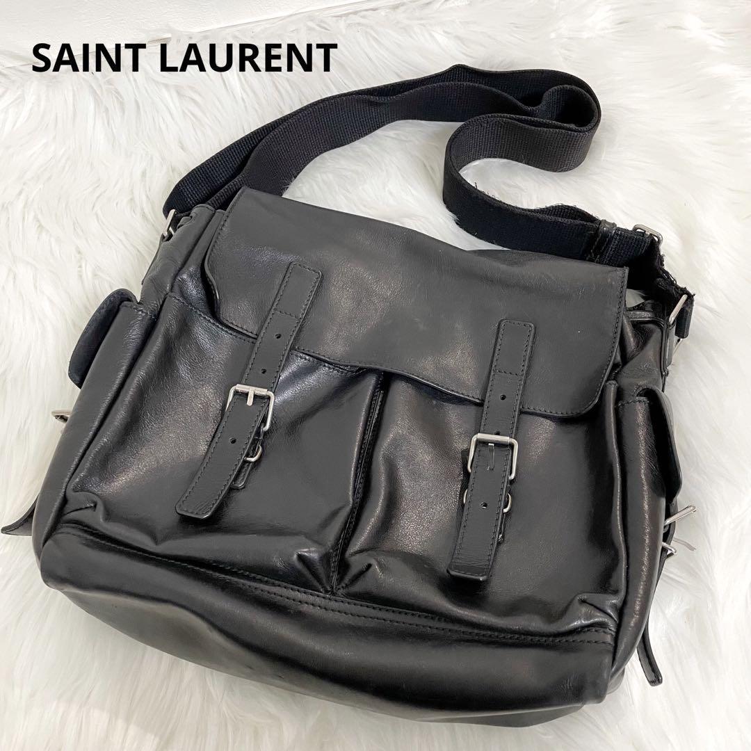 一点物 SAINT LAURENT サンローラン ショルダーバッグ ブラック-