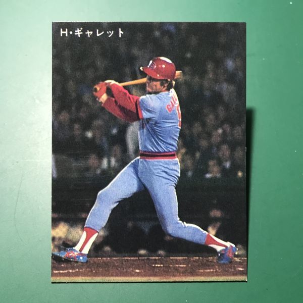 1978年　カルビー　プロ野球カード　78年　広島　ギャレット　球団名なし　最終ブロック　　　　　　　　　　　【管理992】_画像1