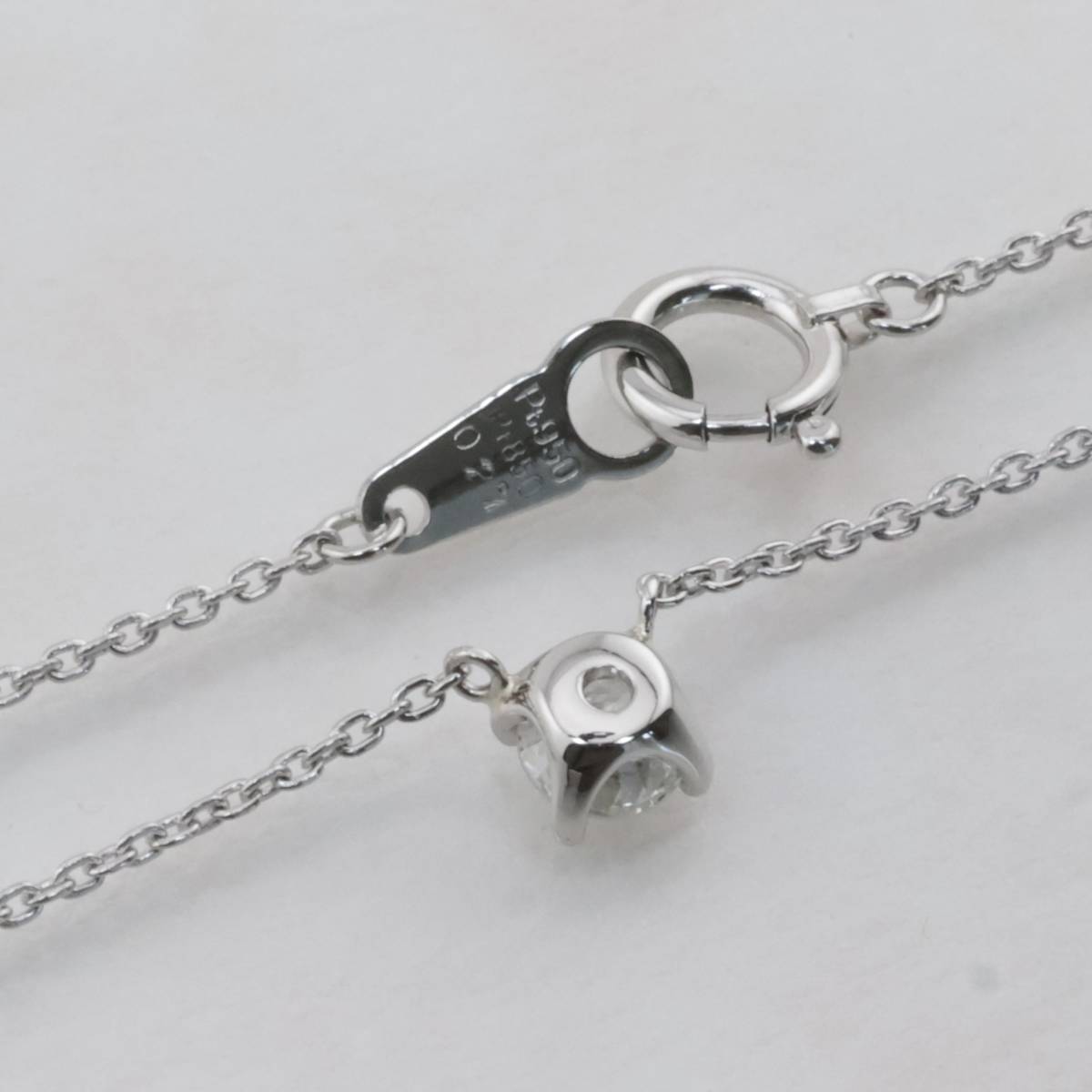 Pt950 Pt850 ヴァンドーム青山 ダイヤモンド 0.27ct ネックレス 1粒