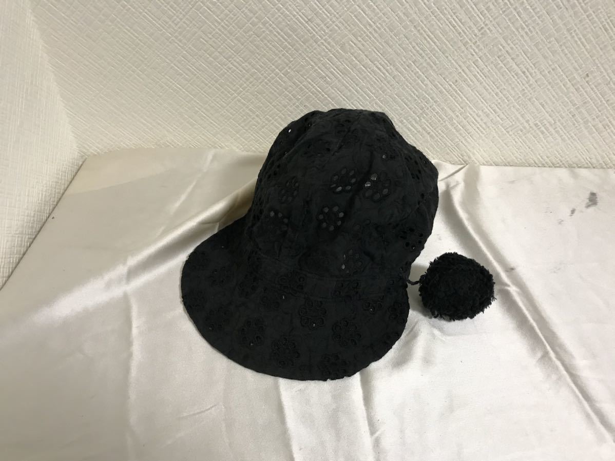 本物カシラCA4LAコットン刺繍デザインレースキャップ帽子メンズレディーススーツビジネスアメカジサーフミリタリー黒ブラック_画像1