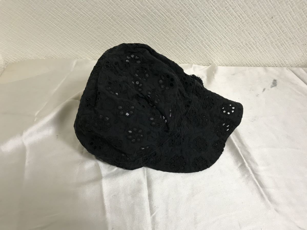 本物カシラCA4LAコットン刺繍デザインレースキャップ帽子メンズレディーススーツビジネスアメカジサーフミリタリー黒ブラック_画像3