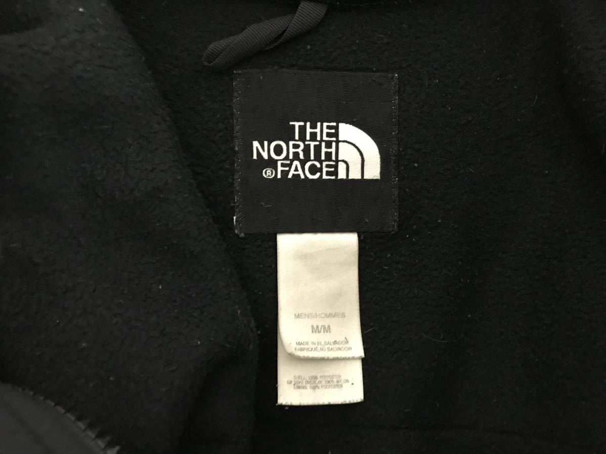 本物ノースフェイスTHE NORTH FACEナイロンフリースジップデナリジャケットミリタリーアメカジメンズ黒ブラックMサルバドール製