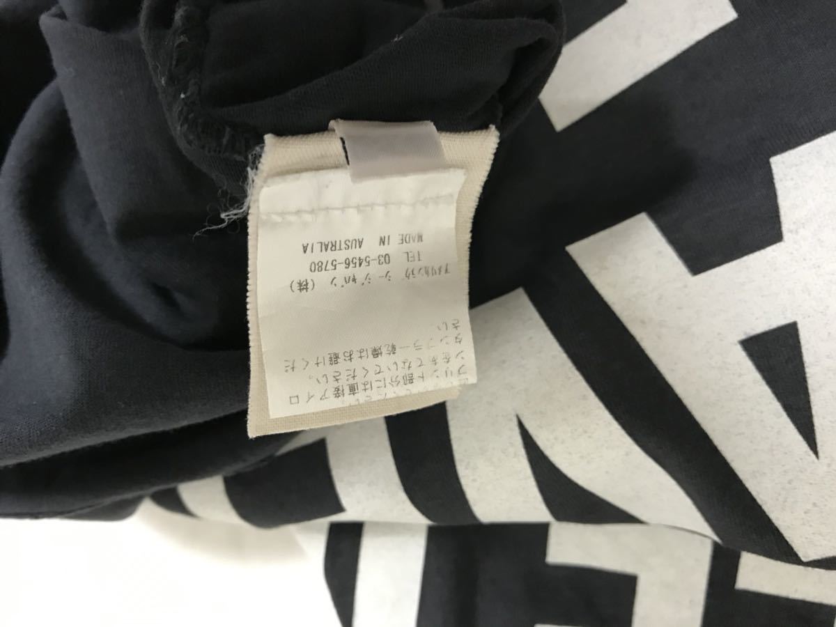 本物ツビTSUBIコットンプリント半袖TシャツメンズアメカジサーフミリタリービジネスXSオーストラリア製黒ブラックグレー