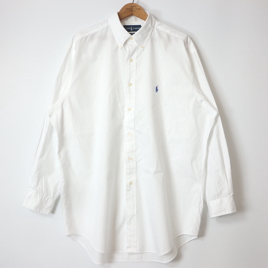 RALPH LAUREN■コットンツイルボタンダウンシャツ ホワイト/16H ラルフローレン