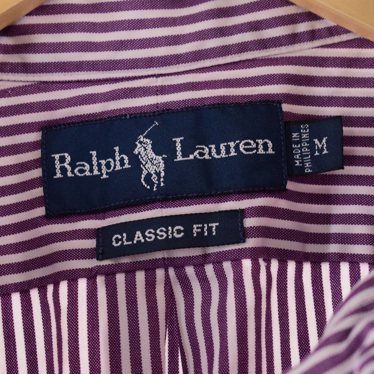 古着 ラルフローレン Ralph Lauren CLASSIC FIT クラシックフィット 長袖 ボタンダウンストライプシャツ メンズL /eaa310198_画像3