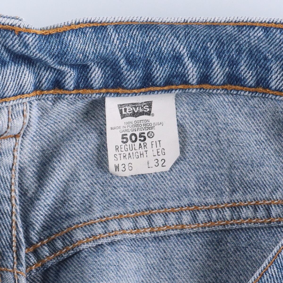 古着 90年代 リーバイス Levi's 505 REGULAR FIT STRAIGHT LEG テーパードジーンズ デニムパンツ USA製 メンズw34 ヴィンテージ /eaa310606_画像3