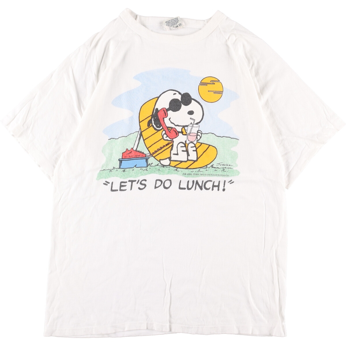 世界有名な キャラクタープリントTシャツ スヌーピー SNOOPY NUTMEG 90
