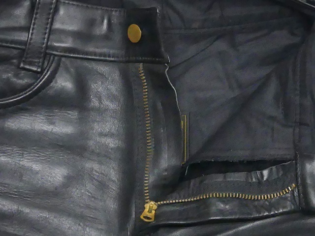 即決 アメリカ製 VANSON W28 レザーパンツ バンソン メンズ 黒 USA 本