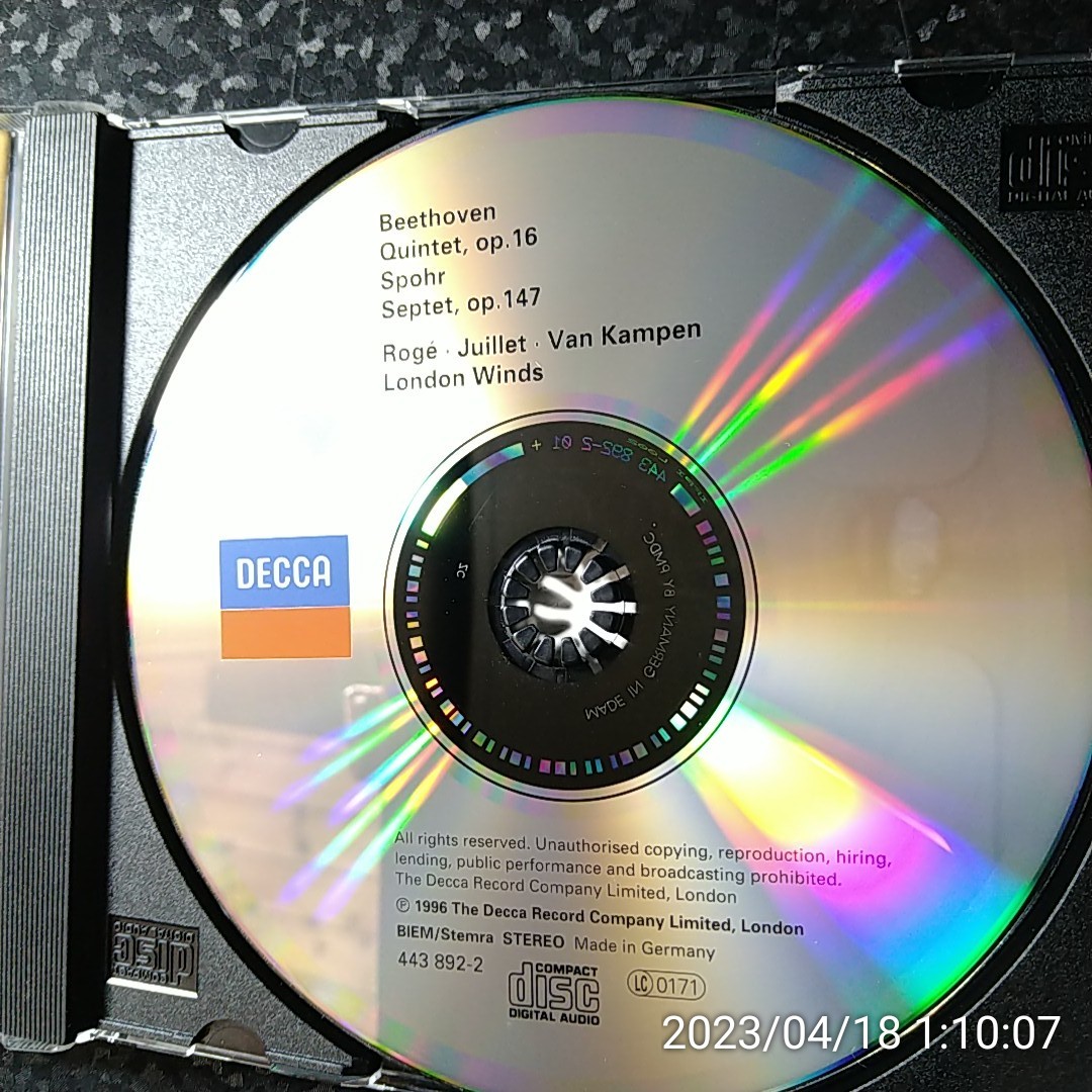 d【x80円】独盤 パルカル・ロジェ ベートーヴェン ピアノ五重奏曲 シュポアー 七重奏曲