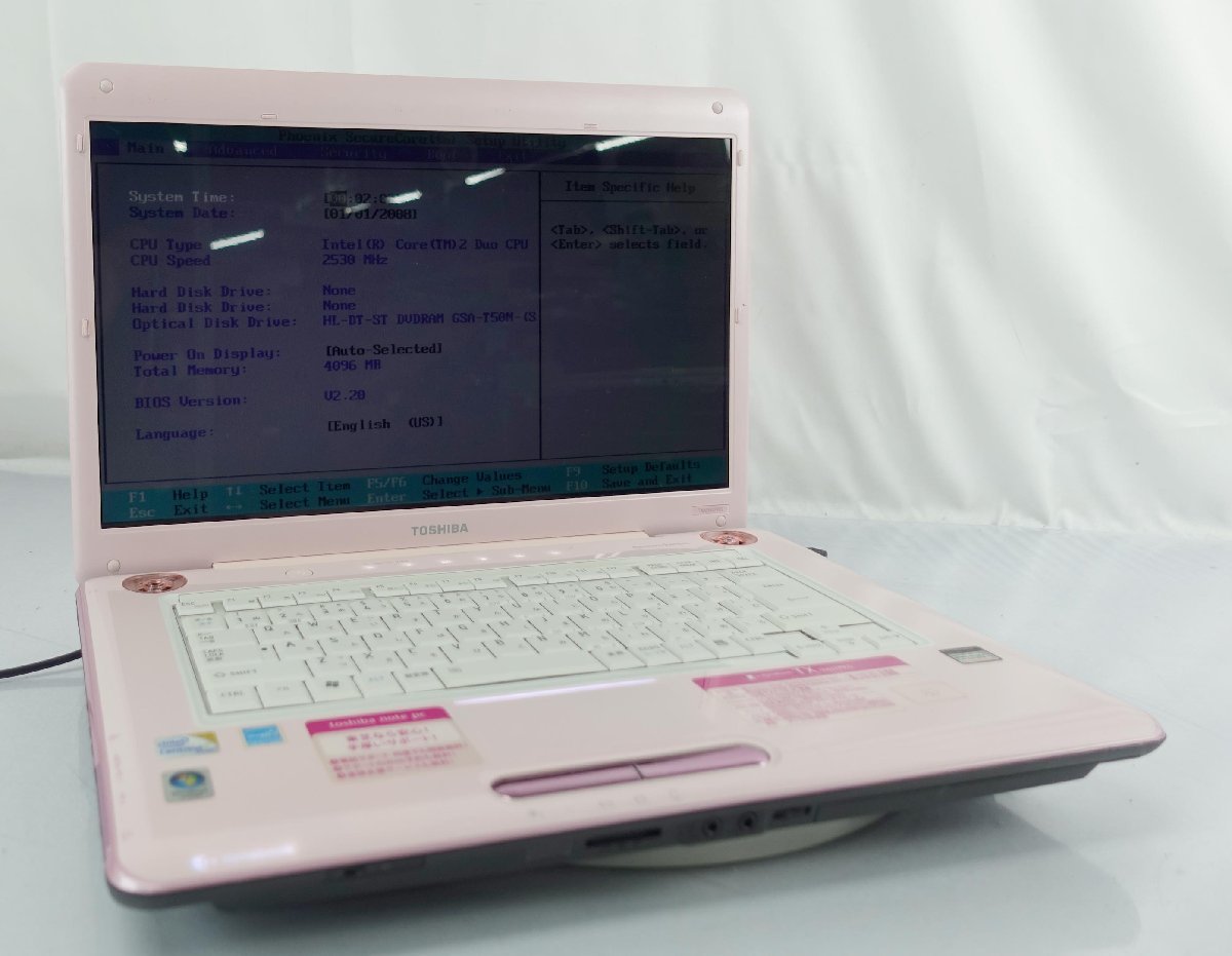 OS無し訳あり AC無し 東芝 dynabook TX/66J2PKS PATX66J2LPPS3/Core2Duo P8700/メモリ4GB/HDD無/Windows ノート PC toshiba N041903K_画像1