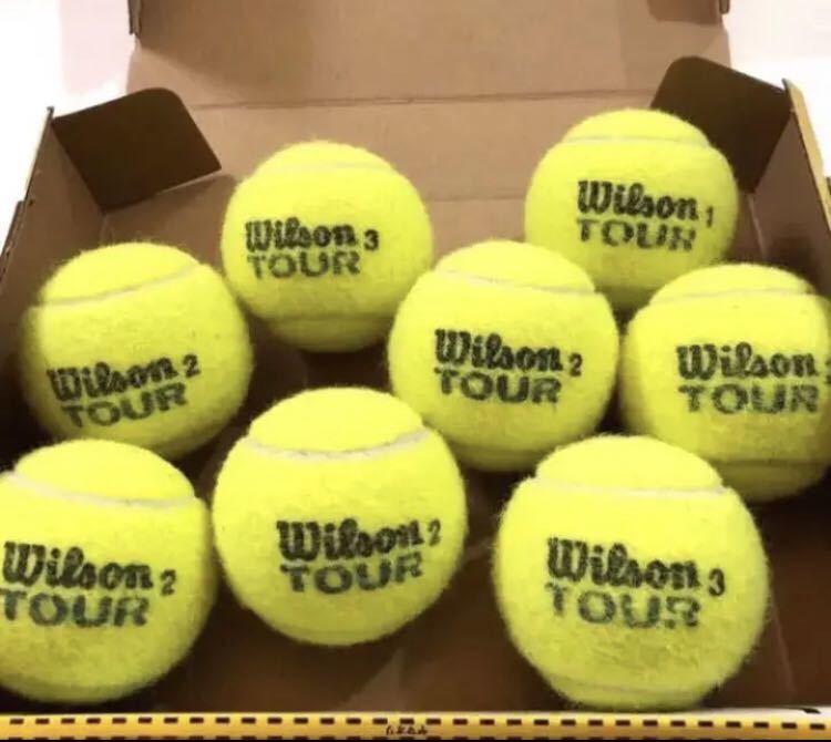 USED wilson TOUR 硬式テニスボール ８個　中古_画像1