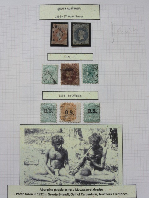  Australia stamp SOUTH AUSTRALIA1856-57( used 2 sheets ).1870-75( used 3 sheets )1874-80( used 3 sheets ) 3/23