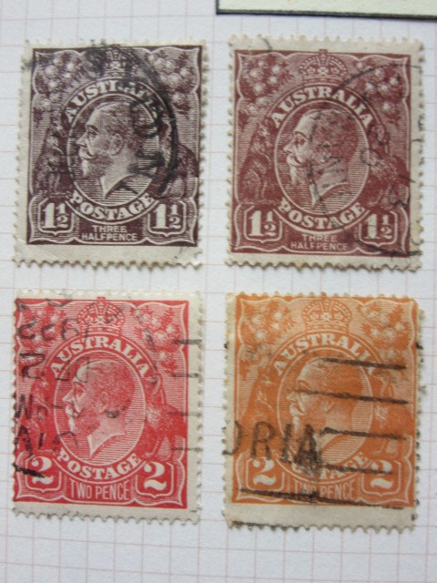  Australia semi Classic stamp 1918-1921( used 8 sheets ),1926( used 6 sheets ) 1927-1930( used 3 sheets )