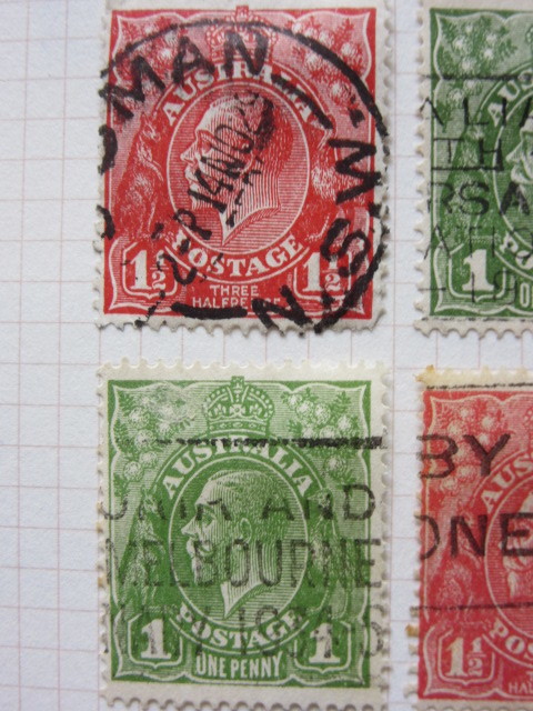  Australia semi Classic stamp 1918-1921( used 8 sheets ),1926( used 6 sheets ) 1927-1930( used 3 sheets )