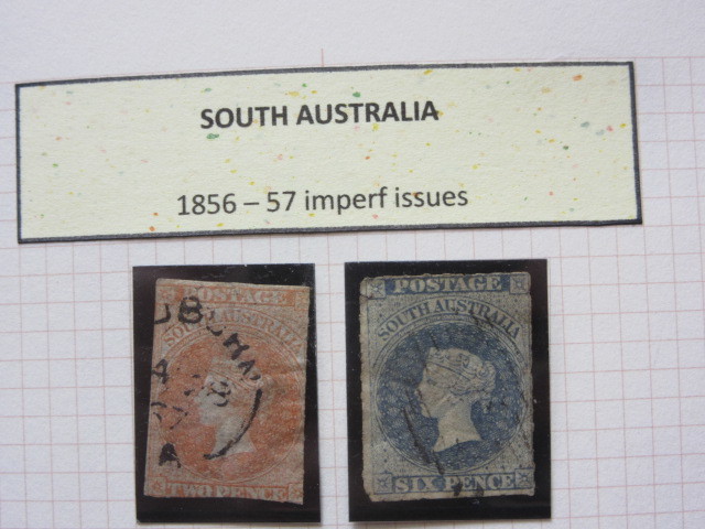  Australia stamp SOUTH AUSTRALIA1856-57( used 2 sheets ).1870-75( used 3 sheets )1874-80( used 3 sheets ) 3/23