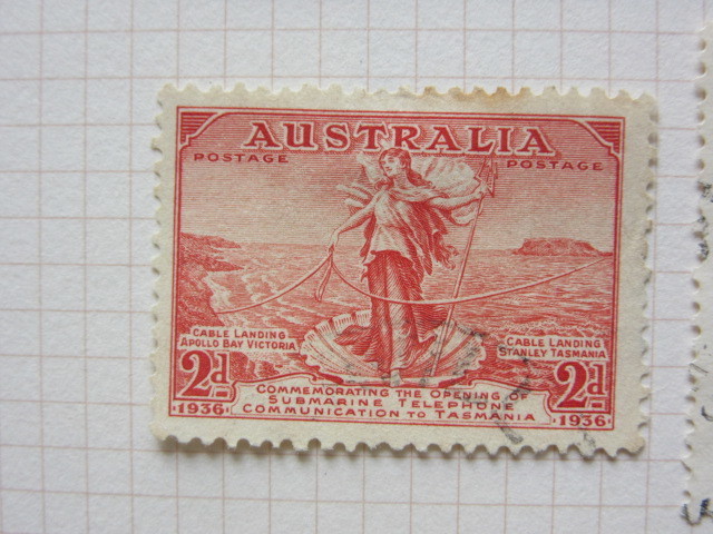 オーストラリア　セミクラシック切手　1934（使用済4枚）、1935-1936（使用済単片4枚、田型ブロック2）_画像6