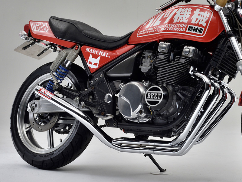 ワルツ機械 マフラー ゼファー４００ メッキ インナー/ χ パステルロード アウター 機械曲げ カイ ZR400C ZR400G Z400GP  Z400FX