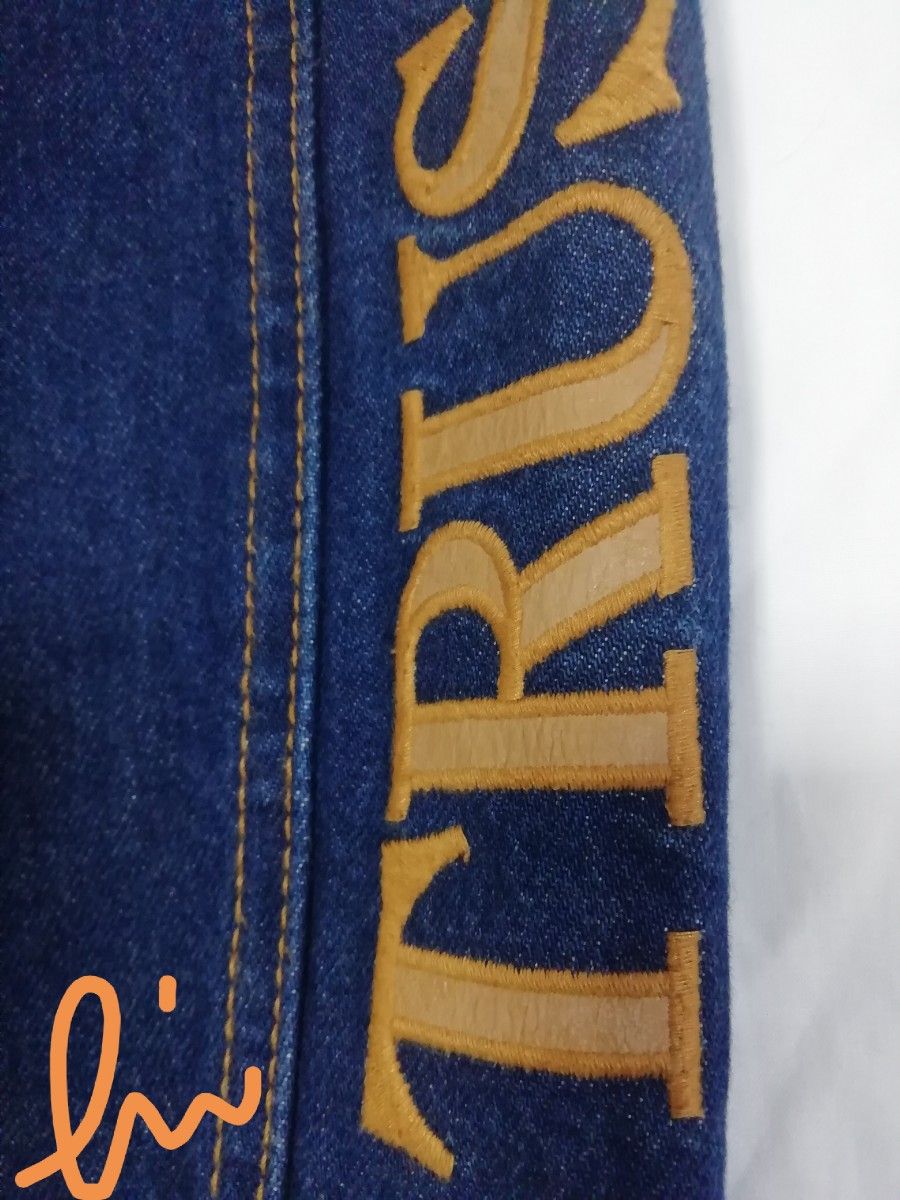 TRUSSARDI トラサルディ ヴィンテージ デニムスカート 刺繍ロゴ TRUSSARDI トラサルディ ヴィンテージ デニムスカート 刺繍ロゴ