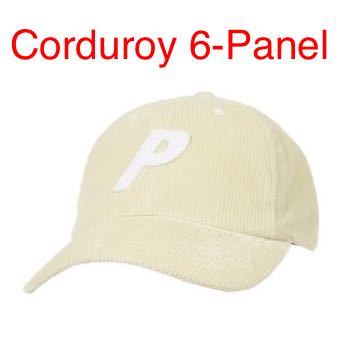 中古 訳アリ Palace Sketeboards Corduroy P 6 Panel Cap Soft White O/S パレス スケートボード  コーデュロイ キャップ ソフトホワイト