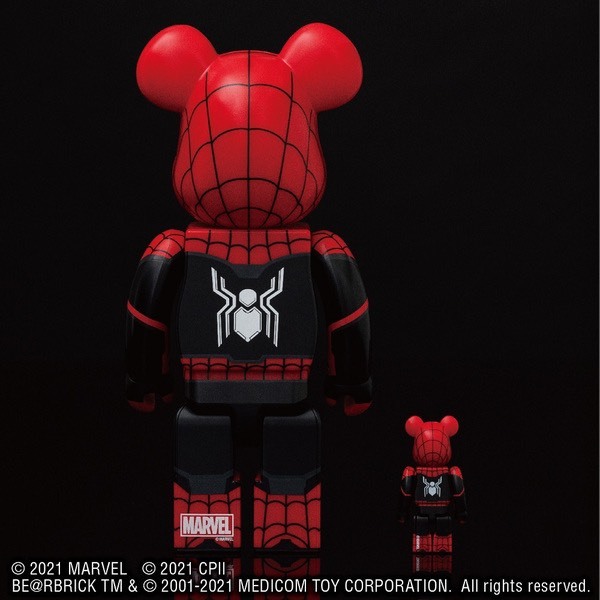 蔵出し 中古美品　BE@RBRICK Spider Man upgraded suit スパイダーマン アップグレードスーツ 100% & 400%_画像4