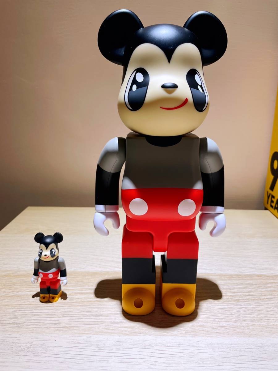 中古美品　Be@rbrick Disney Javier Calleja Mickey Mouse 400%& 100% ベアブリック ディズニー ミッキー ハビアカジェハ_画像2