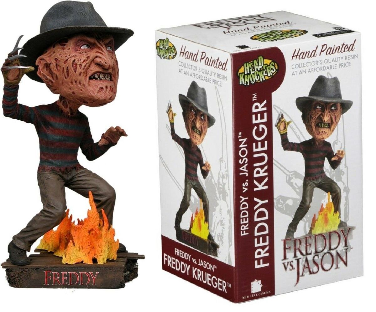 ★エルム街の悪夢 フレディ フィギュア Freddy VS Jason Nightmare On Elm Street Freddy Krueger 7 Head Knocker NECA 首振り人形 TOY
