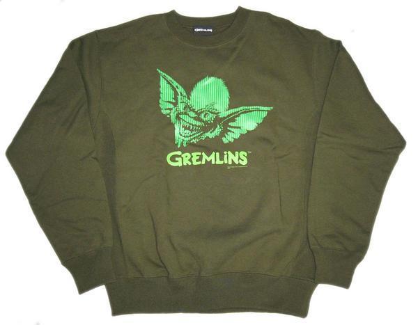 ★グレムリン スウェット GREMLINS Face オリーブ S 正規品, トレーナー mogwai ギズモ_画像1