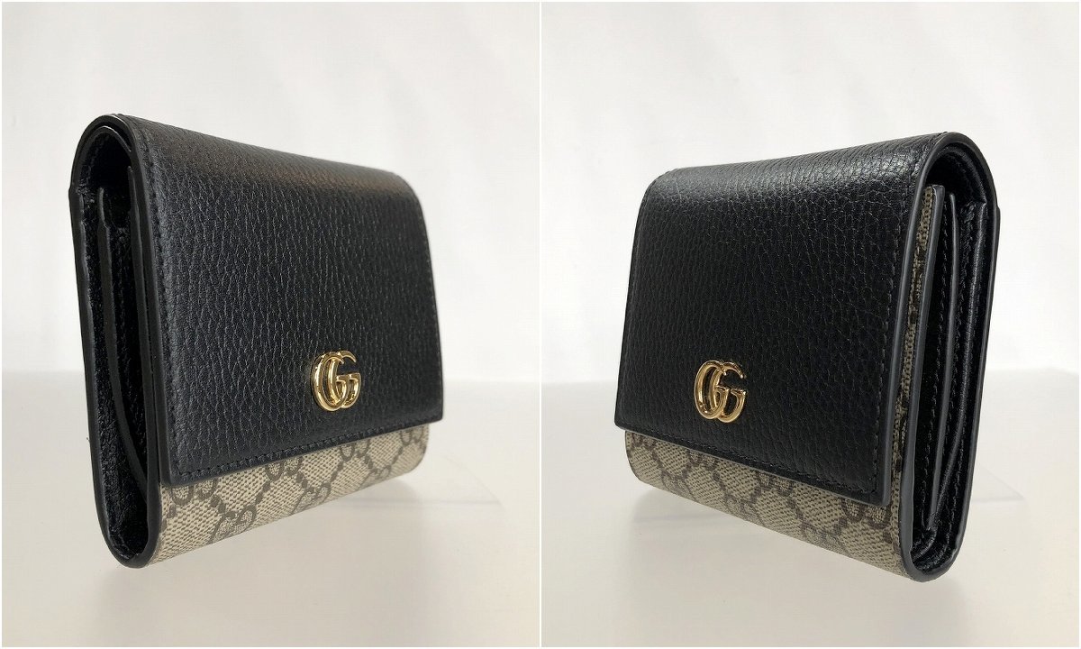 特別セール！新品同様 GUCCI グッチ GGマーモント 二つ折り財布 598587 GGスプリーム 小銭入れ コンパクトウォレット レディース メンズ_画像5