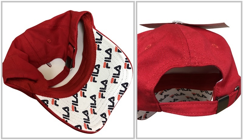 cp-FILA-Red フィラ FILA ロゴ キャップ ベースボールキャップ 帽子 SNAPBACK CAP HIPHOP スケーター ダンス ストリート スポーツ_画像2