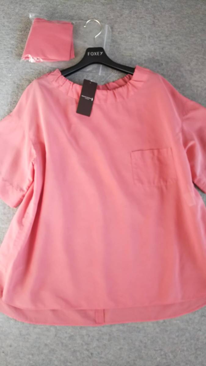  большой размер новый товар Macintosh London [ омыватель bru] хлопок Boyle полоса блуза майка имеется 44 розовый 34100 иен 