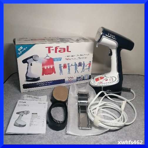 美品 正常動作OK T-fal 衣類スチーマー DR8085J0 ティファール アクセススチーム ハンディアイロン ウイルス除去 除菌 シワ伸ばし ibt_画像1