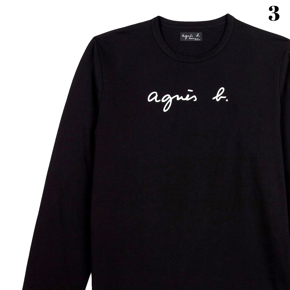 日本限定 本物【agnes 新品 3 b. メンズ】 ブラック ロゴシャツ カットソー オム ロンTシャツ アニエスベー Black ロゴTシャツ TS S137 HOMME 長袖Tシャツ 日本限定 本物【agnes 新品 3 b. メンズ】 ブラック ロゴシャツ カットソー オム ロンTシャツ アニエスベー Black ロゴTシャツ TS S137 HOMME 長袖Tシャツ