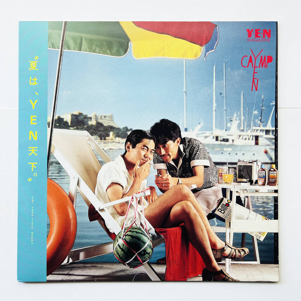  valuable YMO outer case + sticker attaching Tour pamphlet ( Takahashi Yukihiro - WHAT, ME WORRY? ) coming off ...../ YMO Hosono Haruomi Sakamoto Ryuichi 