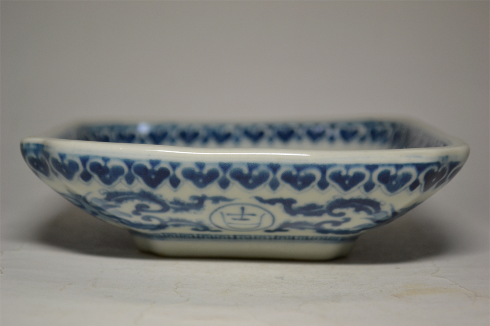中国美術　染付　皿　茶道具　華道具　中国古玩　置物_画像1