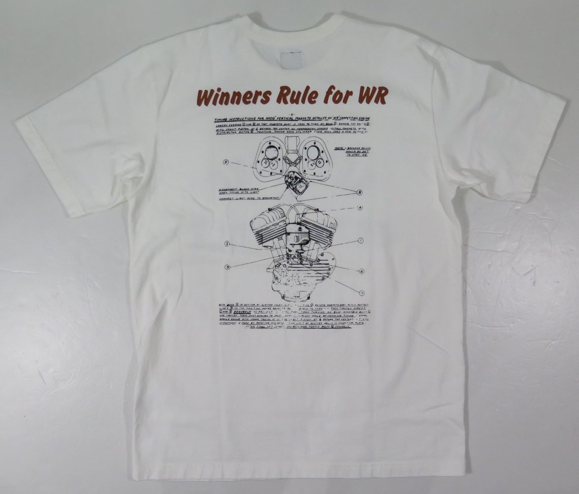 【ウエストライド】 W.R.M.C WR750エンジン 半袖プリントTシャツ WEST RIDE 日本製_画像7