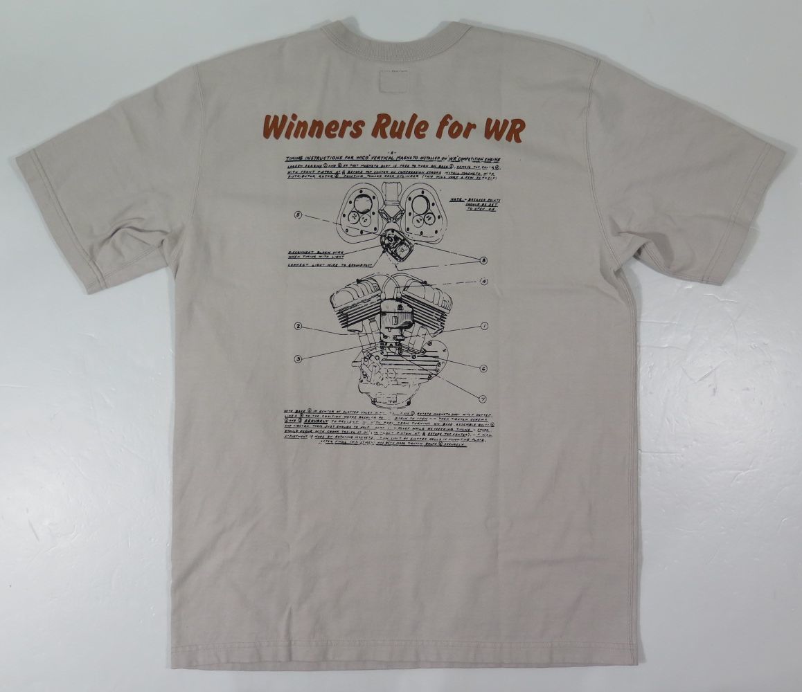 【ウエストライド】 W.R.M.C WR750エンジン 半袖プリントTシャツ WEST RIDE 日本製_画像5