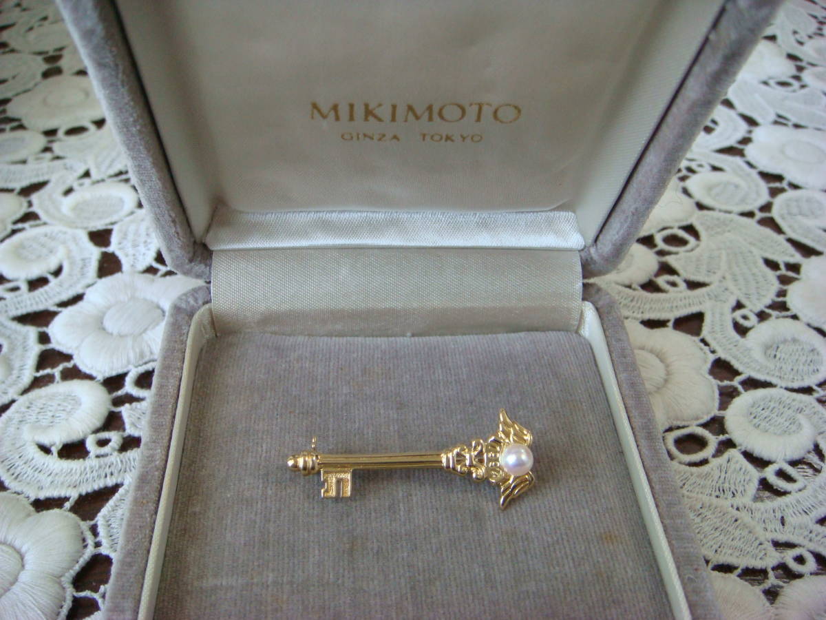 想像を超えての ◎MIKIMOTO ミキモト ベビーパール ブローチ 天使 羽 鍵 キー K18◎ その他 想像を超えての ◎MIKIMOTO ミキモト ベビーパール ブローチ 天使 羽 鍵 キー K18◎ その他