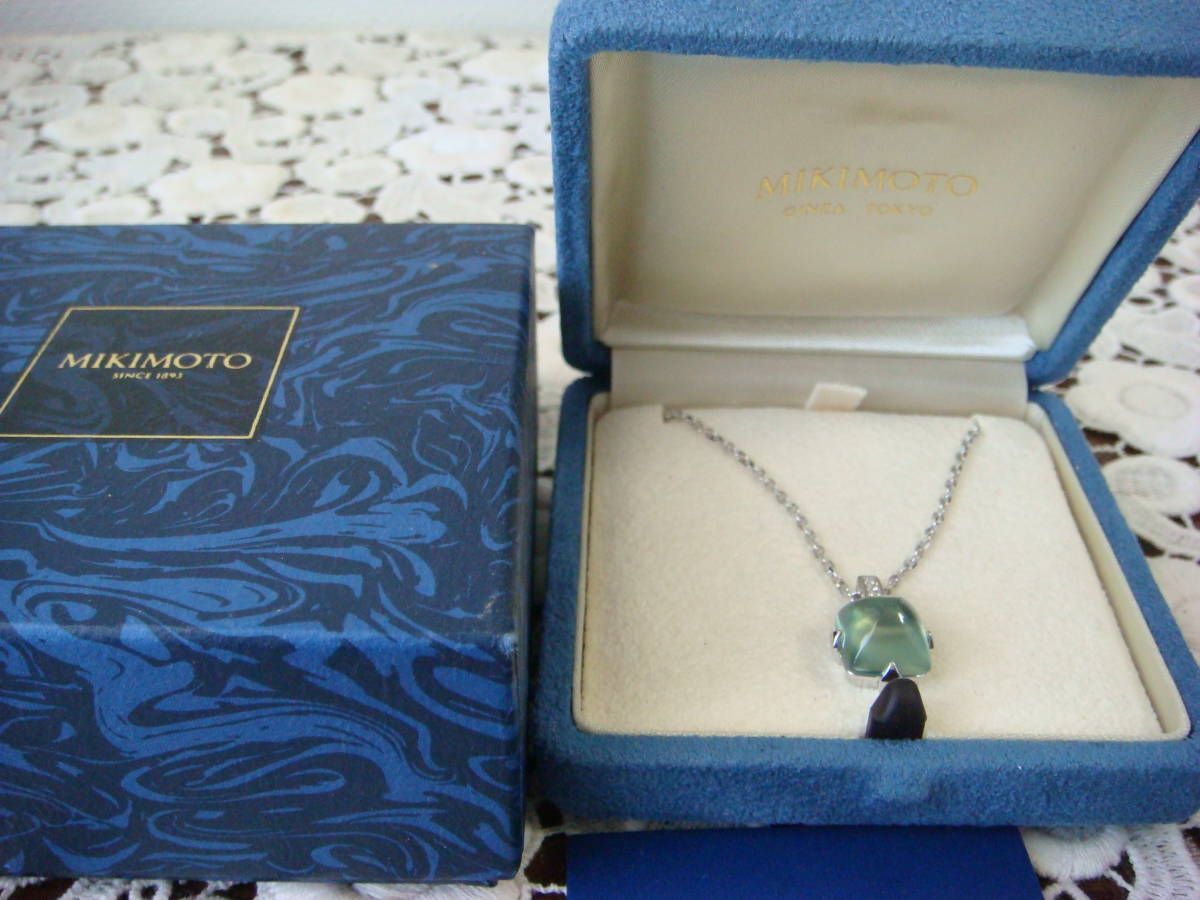 ◎MIKIMOTO ミキモト プレナイト ペンダント K18WG