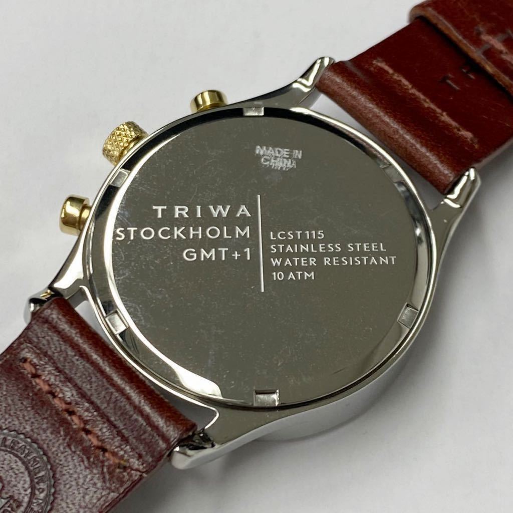 TRIWA トリワ クロノグラフ ユニセックス腕時計 シルバー 38mm 新品未使用 長期保管品 電池交換済み LANSEN _画像7