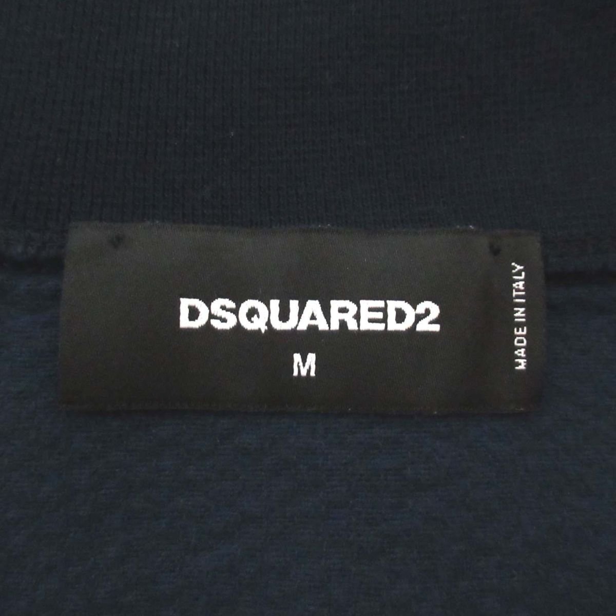 美品 20SS DSQUARED2 ディースクエアード ジップアップ ブルゾン ジャケット Mサイズ 紺 ネイビー C0304_画像8