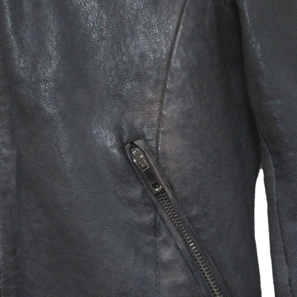 美品 DOLCE&GABBANA ドルチェ&ガッバーナ ヴィンテージ加工 ラムレザー